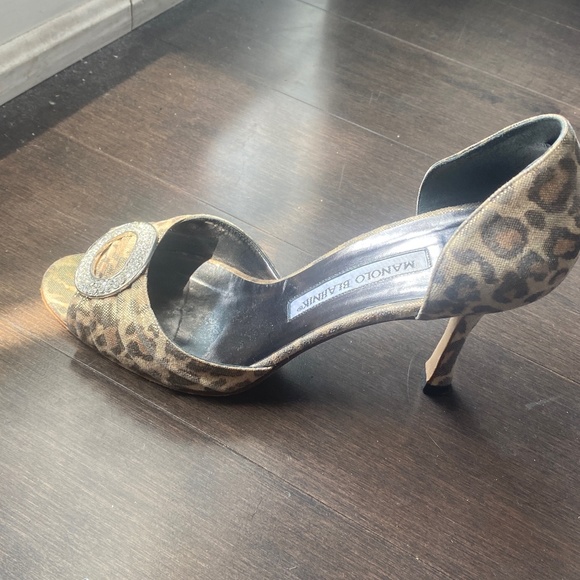 Manolo Blahnik metalic animal print D'Orsay Pumps - Picture 2 of 4